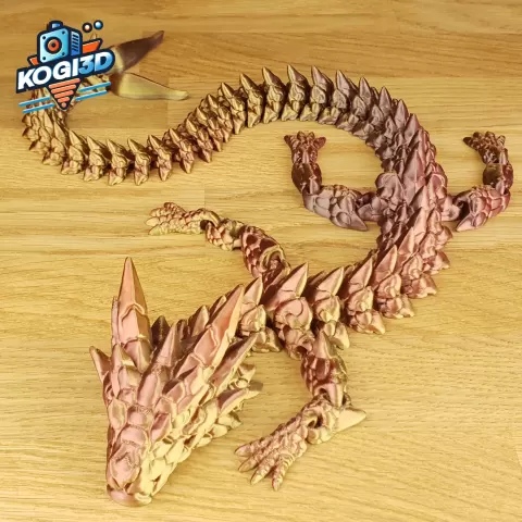 Print in Place Fully Articulated Flexi Dragon