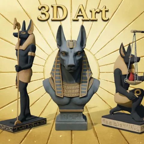 Pack Exclusivo de Modelos 3D de Anubis