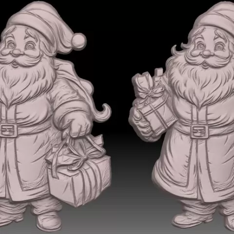 Santa Claus relief 3D print model