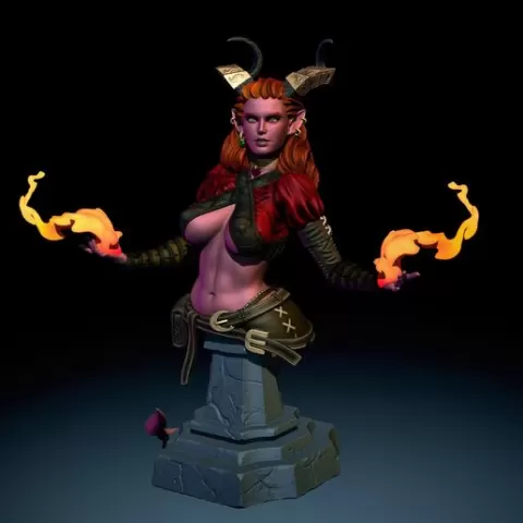 3 mini bust famale warriors
