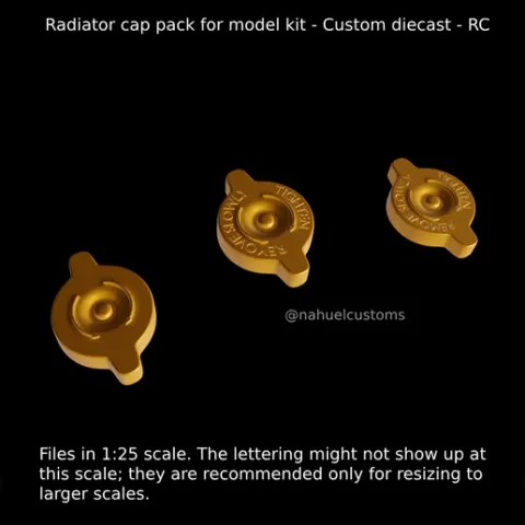 Radiator cap pack for model kit - Custom diecast - RC