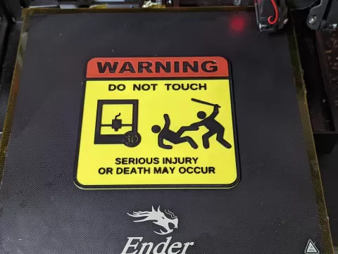 Printer Warning Sign - Do Not Touch