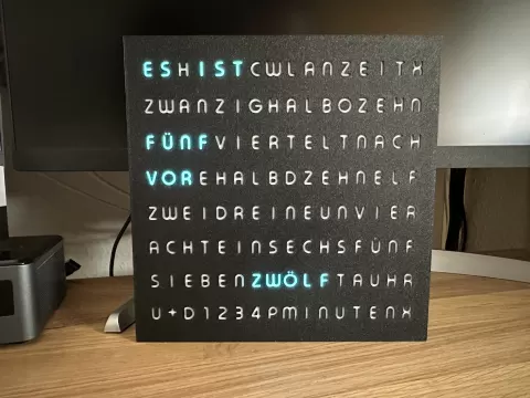 WordClock 16x8 LED matrix (2023-V3)