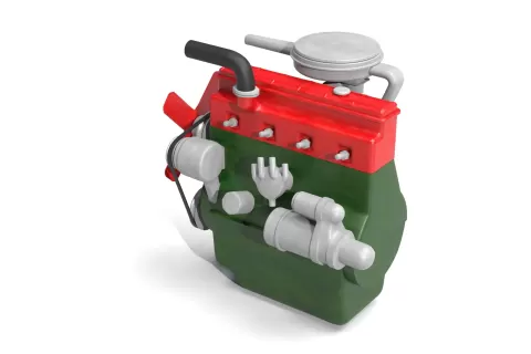 Old straight engine inline engine - arti4077