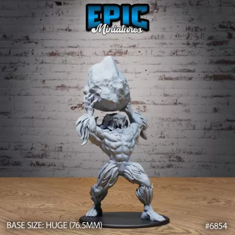 Abominable Yeti Throwing / Bigfoot Warrior / Frost Giant / Sasquatch / Snowy Beast / Winter Monster / Northern Creature / Norse Guard / Arctic Encounter by Epic-Miniatures