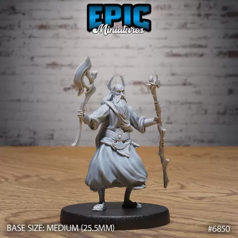 Druid Mimir Avatar Axe / Norse Warrior / Nature Spirit / Wise Ritual Keeper Beast / Mythical Creature / Forest Encounter by Epic-Miniatures