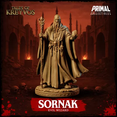 Evil Wizard - Sornak - July 2026 - Tales of Kreyvos by PRIMAL Collectibles