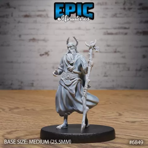 Druid Mimir Avatar / Norse Warrior / Nature Spirit / Wise Ritual Keeper Beast / Mythical Creature / Forest Encounter by Epic-Miniatures