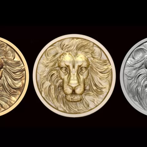 LION CNC COIN 3D print model