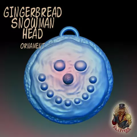 Ginerbread Snowman Head Cookie by RLTpress