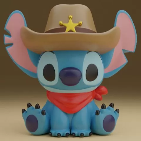 Stitch cowboy figure