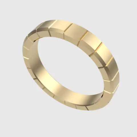 Geometric Segment Band Ring 3D print