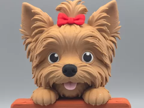 “Is That a Snack?” Yorkie Desk Sculpture