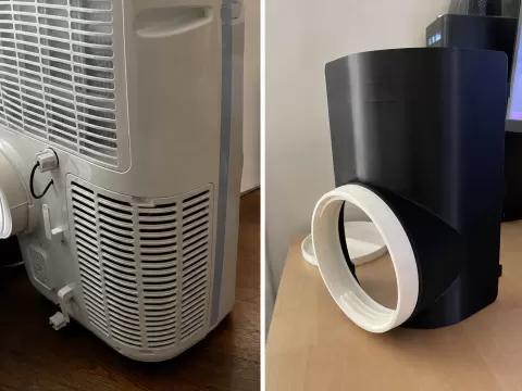 Dual hose intake adapter 4portable Air conditioner