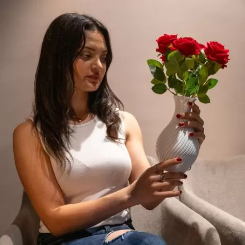 Modern Vase, 3D Printer Printable Vase, Dried Flower Vase, Classic Vase, Vase, Magnificent Looking Vase, Trapezoid Vase, Interesting Vase, Aesthetic Vase, Home Accessories, Modern Lamp, Gift, Shelf Accessories (9)