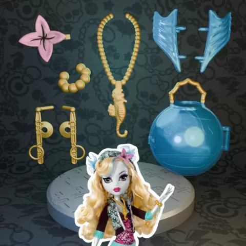 Monster High Basic Lagoona Blue doll accessories set replacement