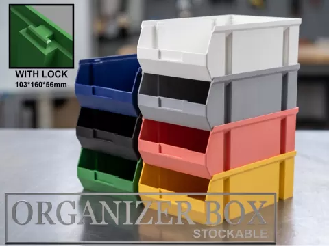 Practical stackable organizer with locks