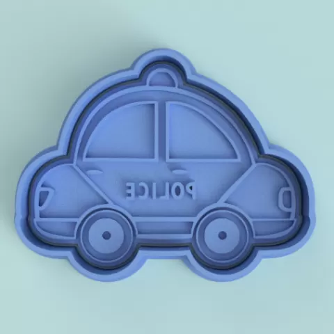 CORTANTE + ESTAMPA AUTO POLICIA / POLICE CAR CUTTER + STAMP