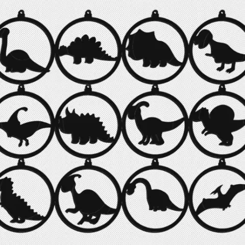Dinosaur Christmas Spheres