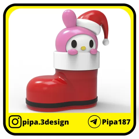 CHRISTMAS BOOT - CONTAINER - MY MELODY
