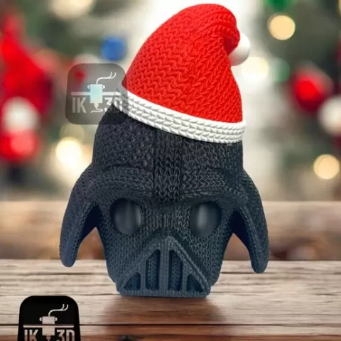 Knitted Darth Vader Santa Hat