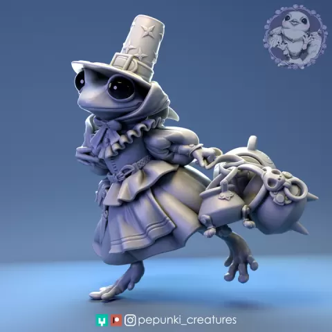 Pilgrim Frog Witch by Pepunki Creatures
