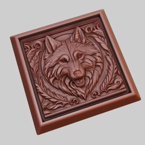 Wolf Animal 3D Model for CNC Router Laser & 3D Printer
