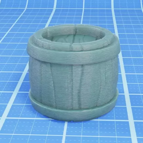 Stylized Wood Barrel