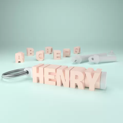Customizable fidget Name keychain spinner