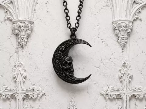 Moon Skull Necklace
