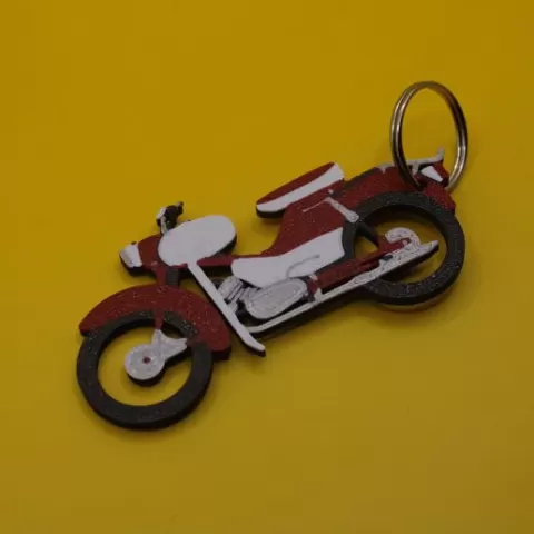 Motorcycle keychain Simson sparrow moped