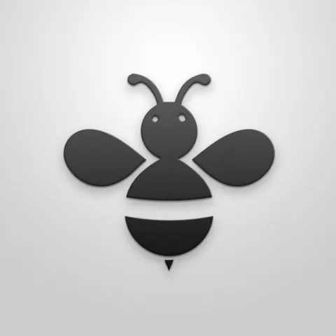 Stylized Bee Silhouette for Decorative Use