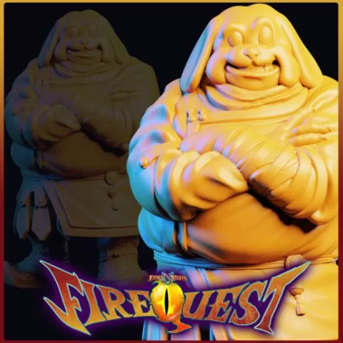 Dogman, Fire Quest Miniature - Pre-Supported