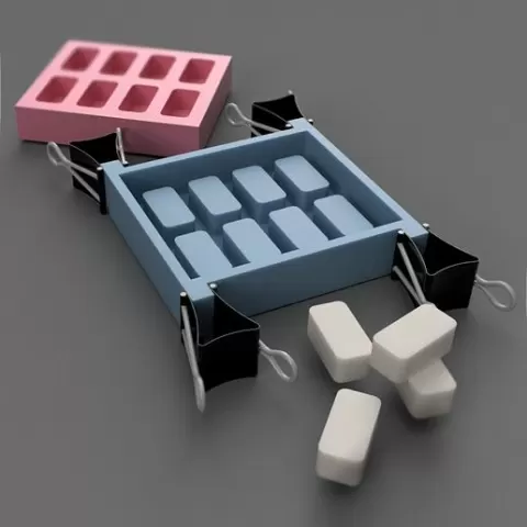 Mini brick mold for silicon casting