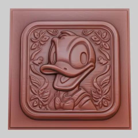 DuckTales 3d printer relief medallion obj stl