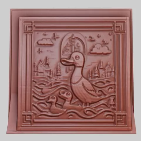 DuckTales 3d printer relief medallion obj stl