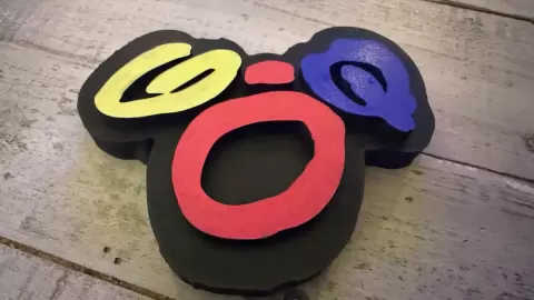 Mickey Ears Embossed Art