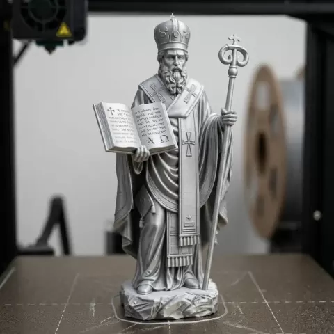 Saint Basil Holding Sacred Texts