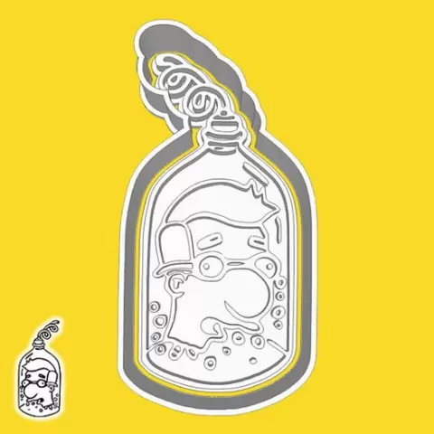 "The Simpsons" Halloween cookie cutters - Milhouse Van Houten (Head in a Jar) (style 1)