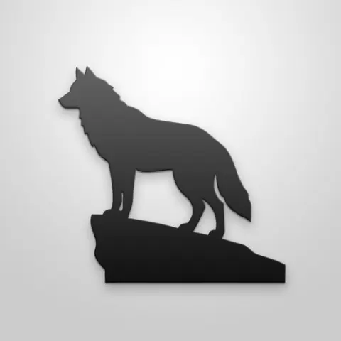 Wolf Silhouette Decoration