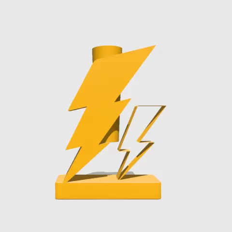 Electric lightning bolt Pen holder, desk organizer, thunderbolt, energy symbol, electricity sign, charge power, energy saving