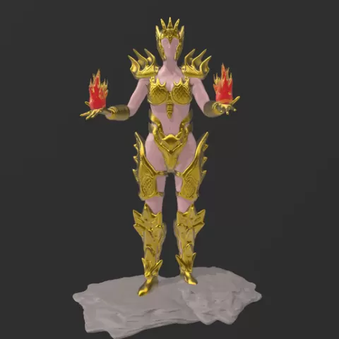 Female warrior miniature