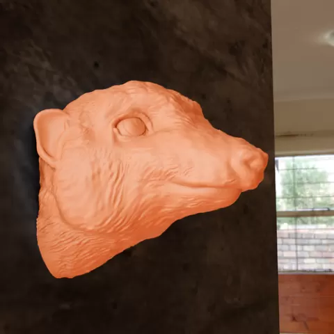 Meerkat head wall mount stl