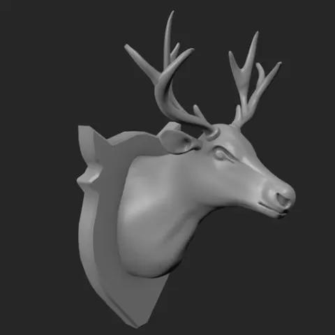 3D Printable Deer Head