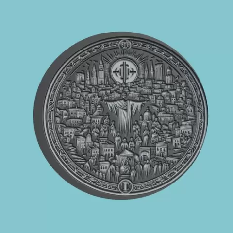 City of God Movie Medallion City of God 3d Model Stl Obj