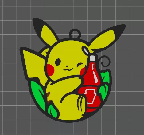 Pikachu Chibi Multicolor Key Chain