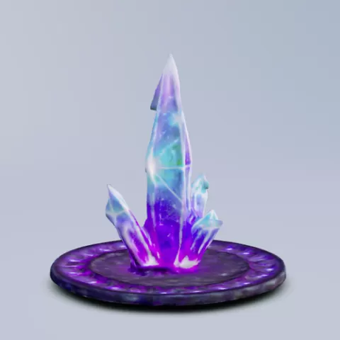 A crystal on a pedestal