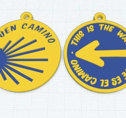 KEYCHAIN THIS IS THE WAY SAINT JAMES WAY. LLAVERO ESTE ES EL CAMINO CAMINO DE SANTIAGO.