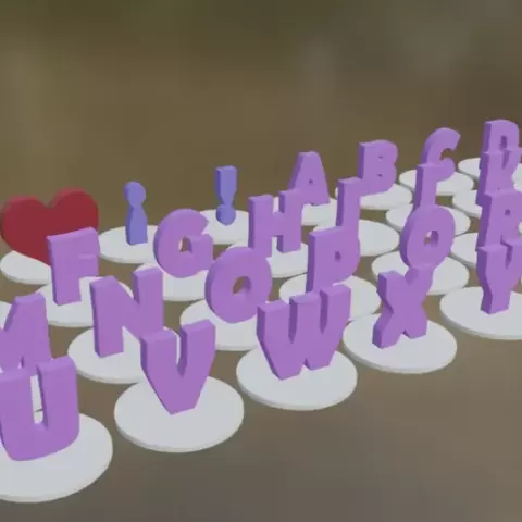 Cake toppers alphabet