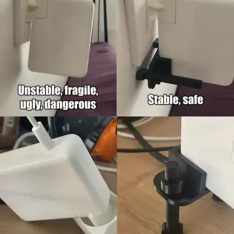 Macbook adjustable power brick support